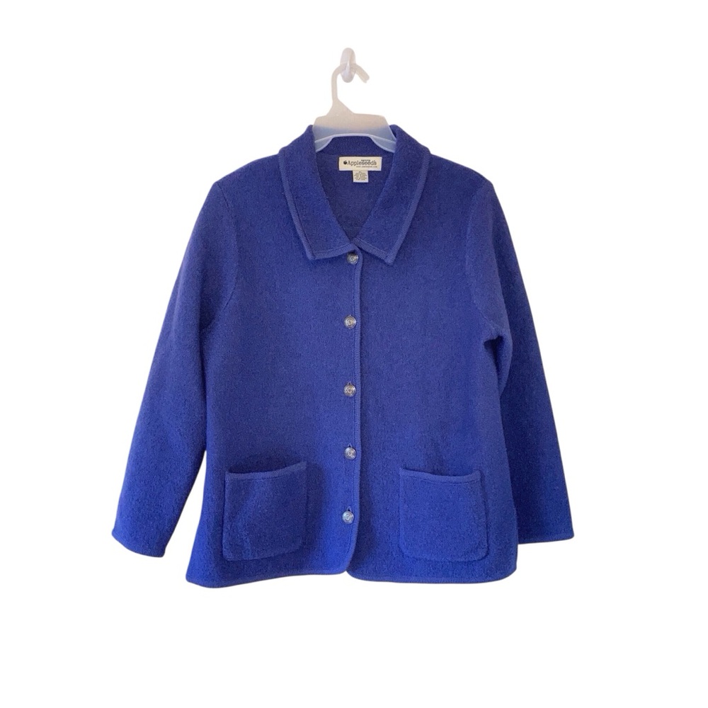 Wool Sweater Jacket APPLESEED Size PL